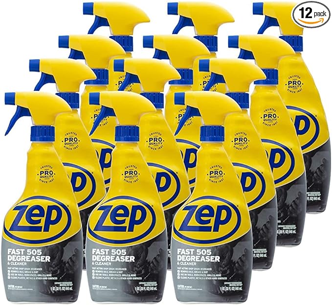 Zep Fast 505 Cleaner and Degreaser - 32 Ounce (Case of 12) - ZU50521 - Great for Grills, Plastics, Metal, and More!