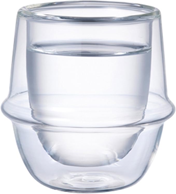 KINTO 23104 KRONOS Double Wall Espresso Cup, 2.8 fl oz (80 ml), Heat Resistant Glass, Microwave and Dishwasher Safe, Gift Present
