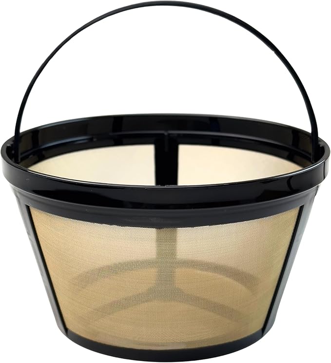 8-12 Cup Reusable Coffee Filter - BPA Free, Eco-Friendly, Compatible with Mr. Coffee, Black+Decker & Most Standard 8-12 Cup Drip Coffee Makers (2-Pack)