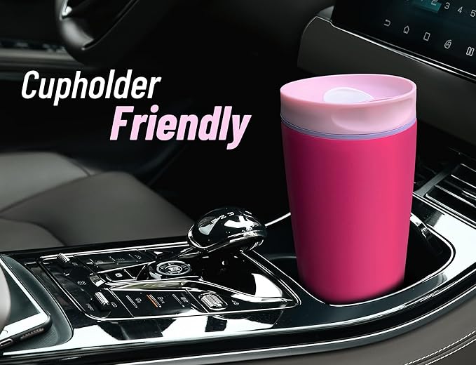 DLOCCOLD Insulated Stainless Steel Coffee Tumbler with Spill Resistant Lid, Reusable Iced Coffee Cup, Cup Holder Friendly Travel Coffee Mug, 12oz