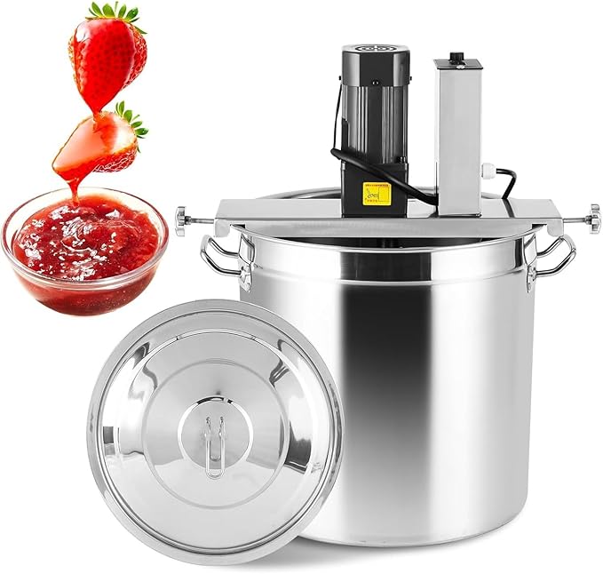 Electric Jam Mixer, 20l,40l,85l Automatic Pot Stirrer Mixer, Stainless Steel Automatic Mixer Machine With 4-Blade Mixing Scraper, For Commercial Kitchens, Dessert Shops 20L