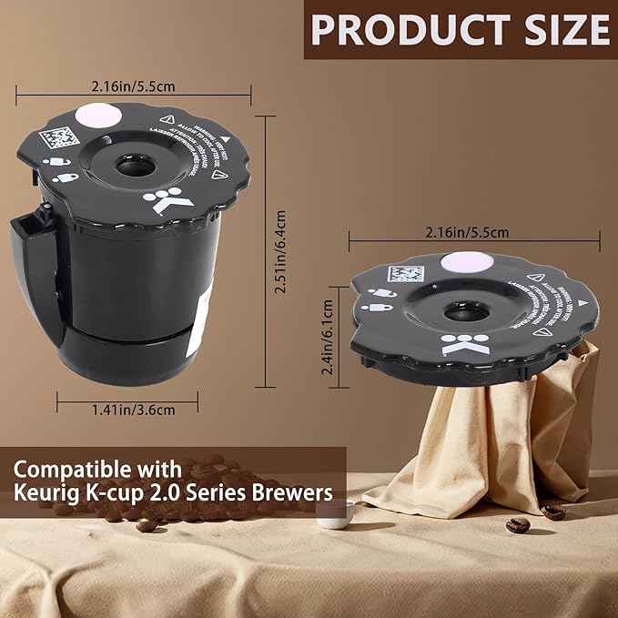 K250 Reusable Ground Coffee Filter Compatible with Keurigg My K Cup 2.0 1.0 K300 K350 K375 K400 K450 K475 Upgrade Ground Coffee Filter Refillable (Pack of 3)