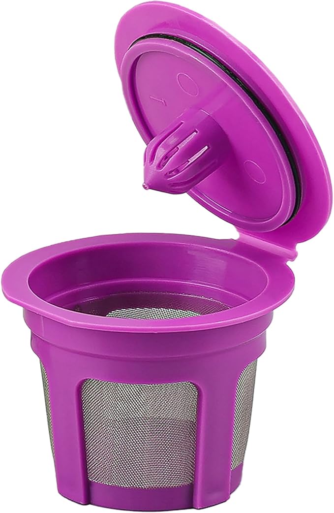 Haetyly 4 Pack Reusable K Cups Coffee Filters, Compatible with Keurig Brewers 1.0 and 2.0Coffee Makers - Universal Kcup Filters