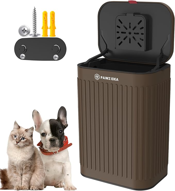 PAWZIDEA Activated Carbon Filter Replacement for Pet Waste Trash Cans Wall Mounted, 3.15"*3.15" Square Thick Deodorizing Carbon Filters, 4-Pack, Replace Every Month