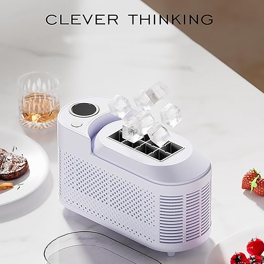 Portable Countertop Ice Maker Semiconductor Miniature Car Electric Making Machine for Home Kitchen or Camping Desktop Maker for Home