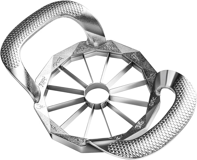 Apple Slicer, HEAVY DUTY Apple Corer, 12-Blade Stainless Steel Apple Cutter Divider Pitter ，Sturdy and Sharp