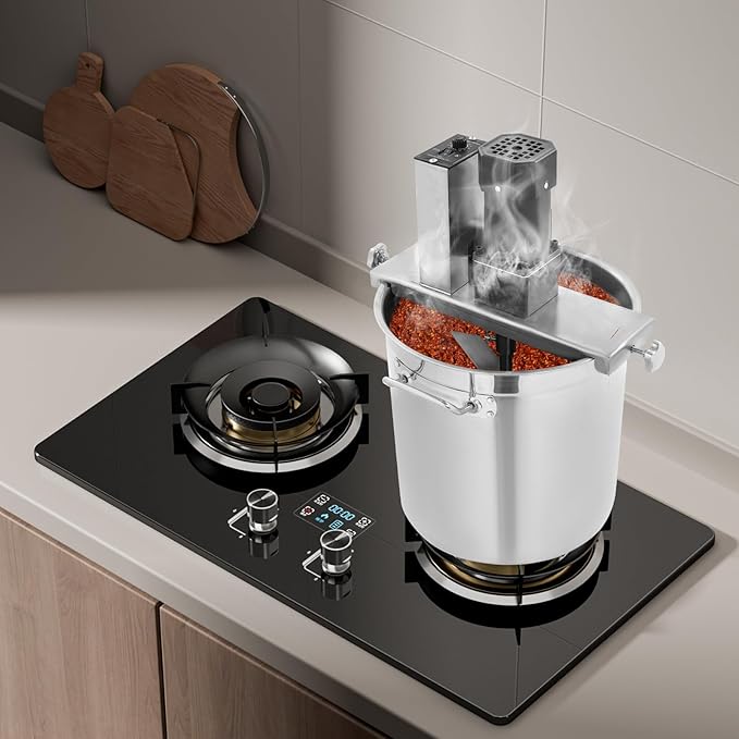 6.6 Gal/25L Electric Jam Mixer, 110V Automatic Mixer Machine with 4-Blade Mixing Scrape, 120W Stainless Steel Self Stirring Pot, Commercial Automatic Food Mixers