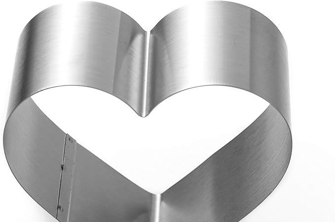 Large Heart Cookie Cutter Set-4/6/8 Inch Heart Cake Mold Ring Pancake Mold Valentine Day Gift Stainless Steel