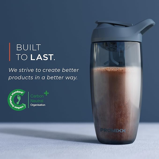 Promixx Pursuit Protein Shaker Bottle (32 oz) – Silent No-Ball Mixer, Leak-Proof Lid, BPA/BPS & Phthalate-Free ECOZEN – Easy-Clean Shaker Cup for Protein Shakes, Pre & Post-Workout Smoothies