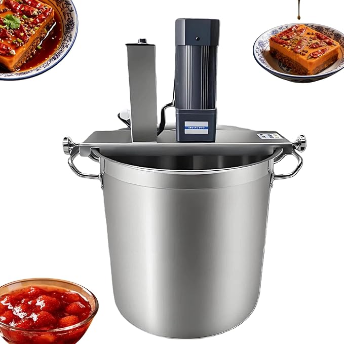 Automatic Food Mixer,Electric Stirrer,Auto Stirrer For Cooking,Commercial Food Mixer,Stainless Steel,4-Blade Stirring Scraper, Adjustable Speed Control, for Making Jam, Sauce(20L)
