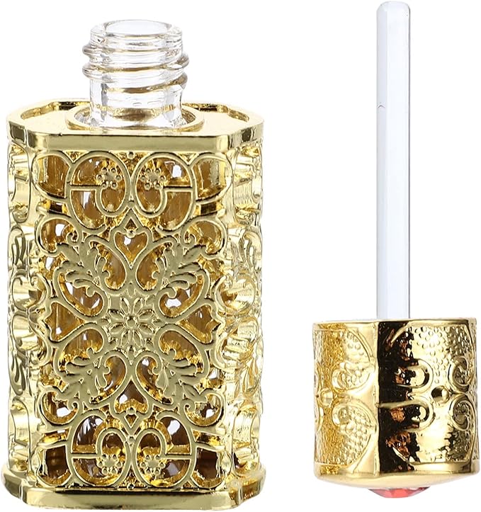 FRCOLOR Hollow Flower Engraved Essential Oil Spray Bottles 3-Pack 1Oz Vintage Refillable Travel Perfume Containers for Cosmetic and Fragrance
