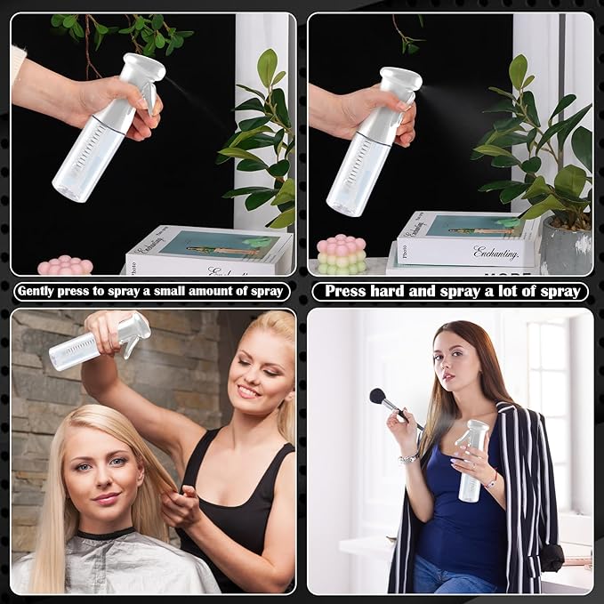 Zicotour Continuous Hair Spray Bottle and Root Comb Applicator-Bottle Hair Oil Applicator Oiling Bottles for Dye Water Mister for Hairstyling