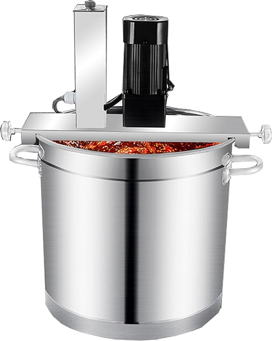 Stainless Steel Jam Automatic Stirrer, Sauce Stirrer Frying Machine, Electric Mixer Machine, Automatic Pot Stirrer with 4-Blade Scraper 25L