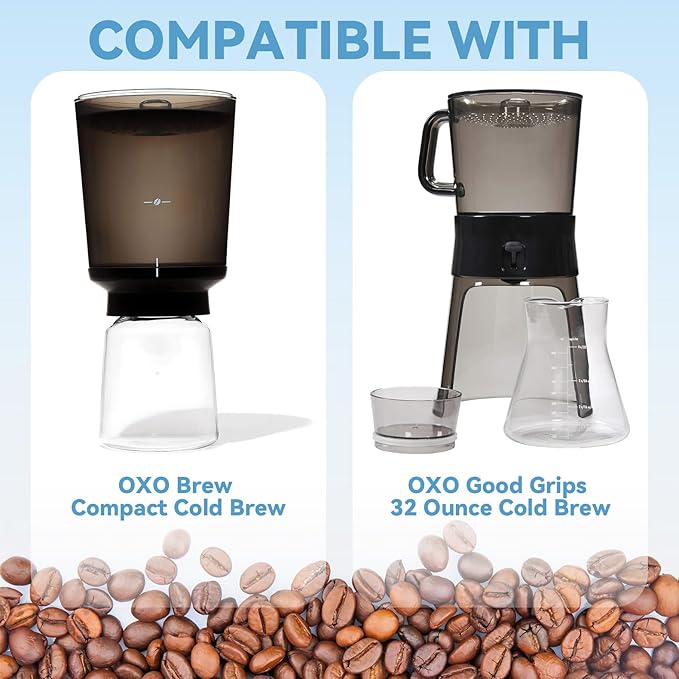 2 PCS Reusable Coffee Filters Compatible with OXO Cold Brew Coffee Maker & Good Grips 32 Ounce Cold Brew Coffee Maker, Coffee Fine Mesh Strainer for OXO Coffee Maker