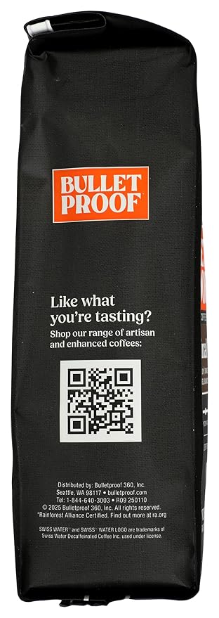 Bulletproof Original Medium Roast Ground Decaf Coffee, 12 Ounces, 100% Arabica Coffee, Clean Coffee Tested for Toxins