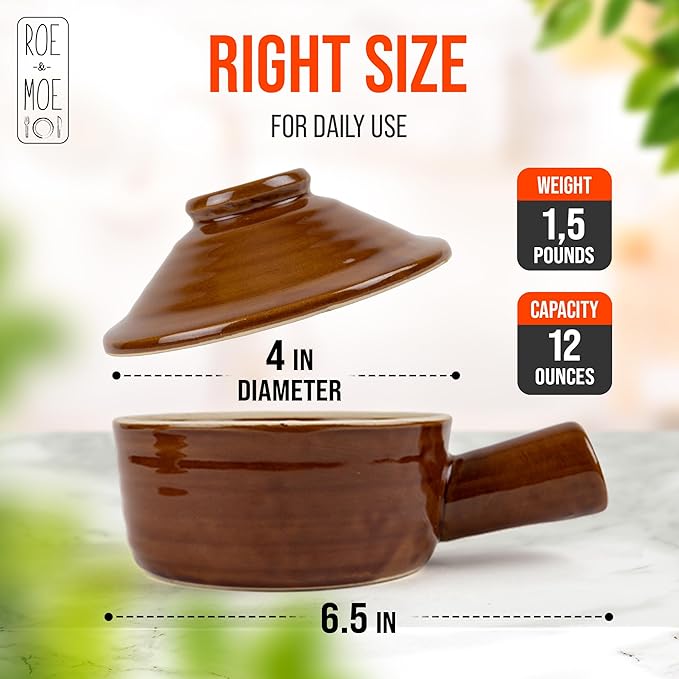 Roe & Moe Egg Cooker - Non-Stick, Ceramic Microwave Egg Poacher with Dome Chimney Lid and Hollow Handle - Reimagine Breakfast with Picture-Perfect Eggs and Delicious Soups with Our Microwave Steamer