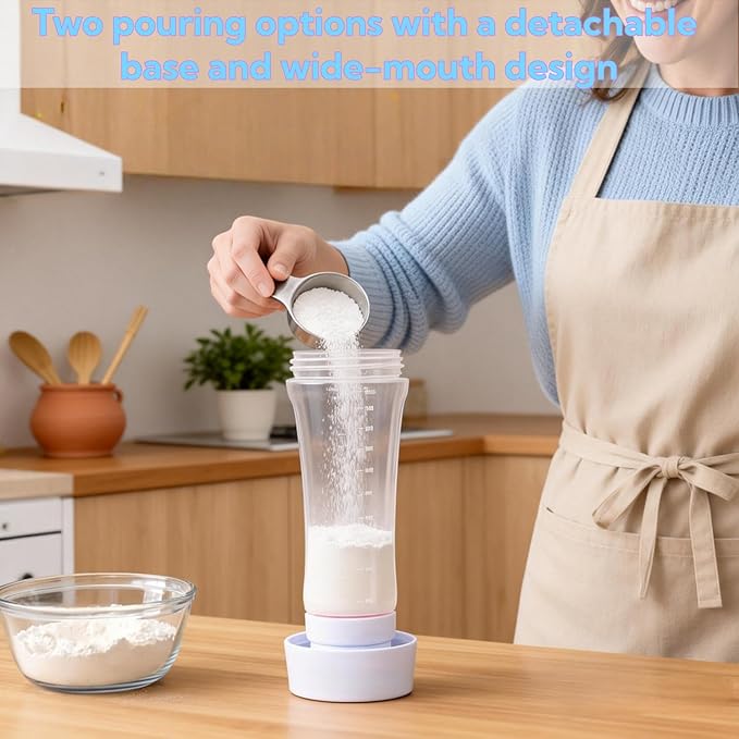 Pancake Batter Dispenser, 33 Oz Pancake Mixer Bottle with Silicone Spatula and Spoon, Kitchen Squeeze Batter Dispenser and Mixer with BlenderBall for Pancake, Waffle, Crepe, Muffin, Cupcake