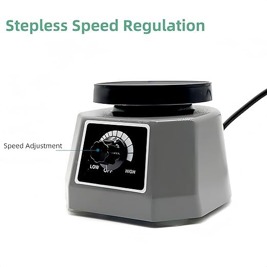 Lab Vibrator, 4" Small Round Vibrating Plate, 100W Plaster Oscillator Paint Shaker, Adjustable Speed Gypsum Mixing Machine, for Remove Resin Bubbles Mixing Plaster Gypsum