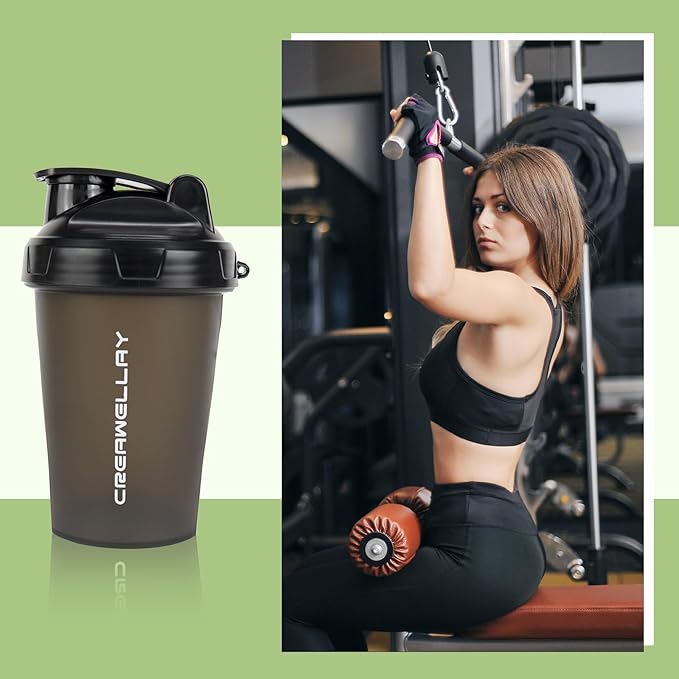 3 Pack Shaker Bottles for Protein Mixes, 17 oz Small Protein Shaker Bottle with Handle, Gym Shaker Cups with Blending Ball for Pre Workout, BPA-Free & Dishwasher Safe, Black, Blue, White