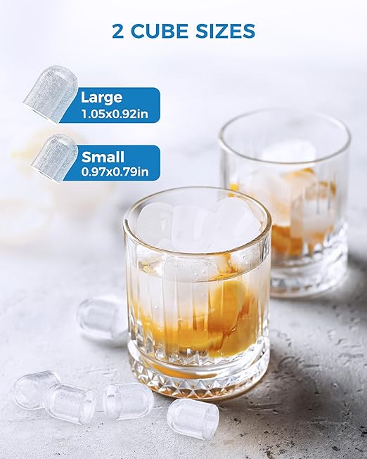 COWSAR Ice Maker Countertop, Portable Self-Cleaning Ice Machine, 26.5lbs/24Hrs, 8 Bullet Ice Cubes in 6 Mins, with Ice Basket and Scoop, Quiet Mini Ice Makers for Home, Kitchen, Bar, Camping