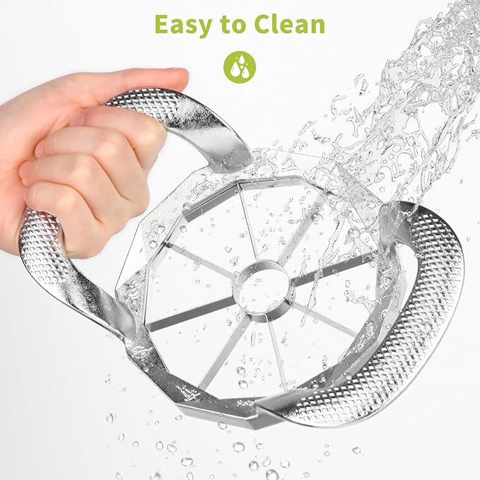 LIIGEMI Stainless Steel Apple Slicer,8 Blade Apple Corer and Cutter for Various fruits, Sharp and Sturdy, Anti-slip Handle，Gifts for Mom， Easy to Use.