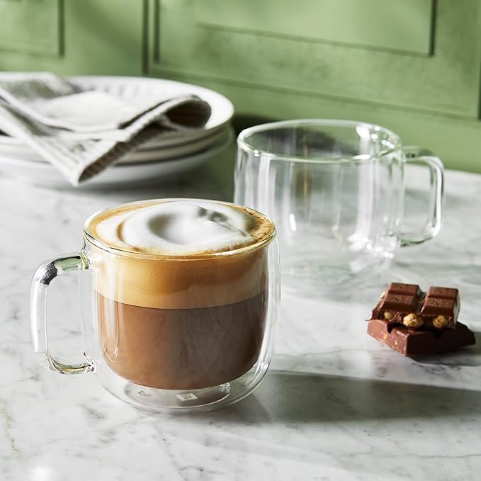 ZWILLING Sorrento Plus 2-pc Double-Wall Glass Cappuccino Mug Set