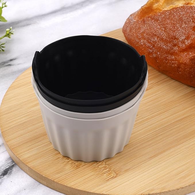 4pcs Silicone Muffin Cups, Non-Stick Silicone Baking Cups Cupcake Molds Reusable Muffin Liners Air Fryer Egg Mould Lunch Box Dividers Baking Accessories for Cupcakes Pudding Egg Tart Custard