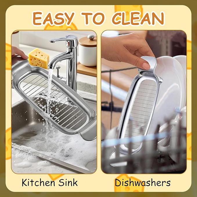 Stainless Steel Butter Slicer Cutter with 2 Butter Knives – Hand Held Ergonomic Butter Cutter for Stick Butter & Soft Cheese, 3 in 1 Easy Butter Spreader Knife for Cold Butter Slicing & Spreading