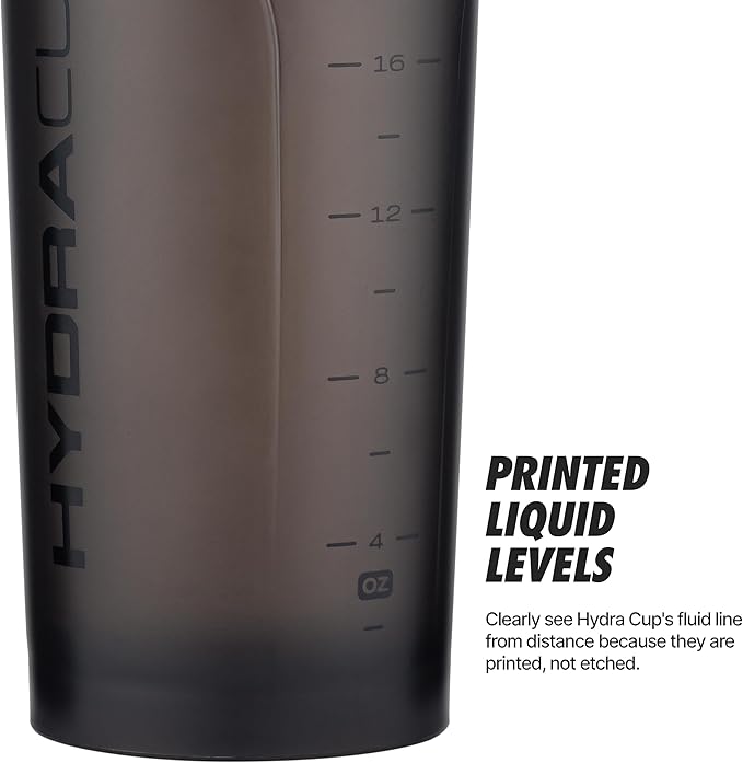Hydra Cup ProFlow [2 Pack] 28 oz Shaker Bottles for Protein Shakes, Shaker Cups with Ball Blender Whisk, Shaker Bottle with Handle, Travel To Go, BPA Free (Black & Grey, 28oz)
