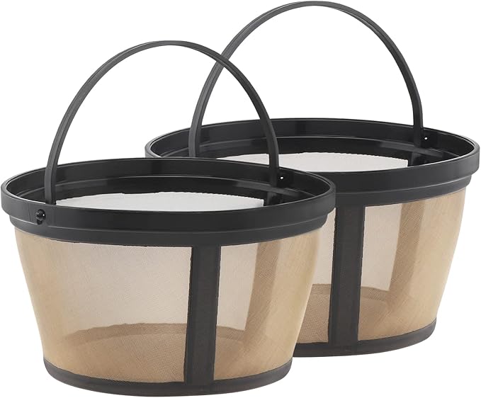 Reusable Coffee Filter Basket, 2 Pack Basket Coffee Filters 8-12 Cup Replacement Coffee Filter for Mr. Coffee and Black & Decker Coffee Makers and Brewers