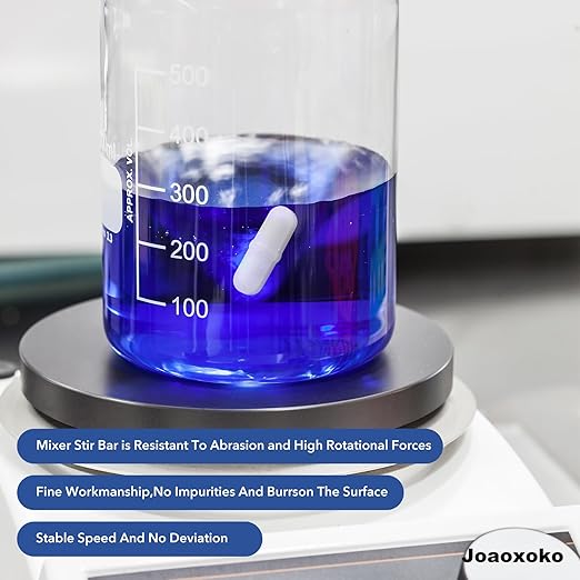 Magnetic Stir Bars,40 Pcs PTFE Magnetic Stirrer Mixer Stir Bar, 20 mm/ 0.8 Inch White Laboratory Stirrer Mixer Bar (40)