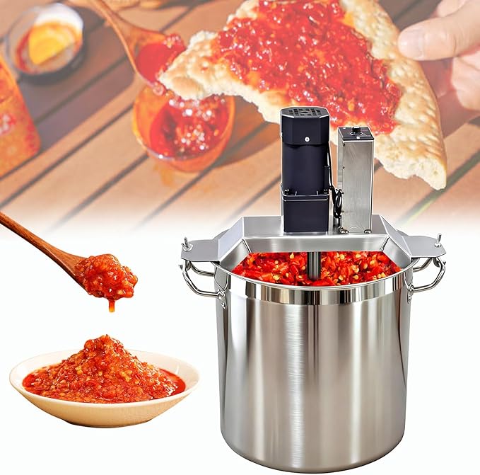 Automatic Pot Stirrer for Cooking - 40L/80L/140L, Stainless Steel, High Torque Motor, Three-Layer Bottom & 4-Blade Scraper for Soup Sauce Jam 40L