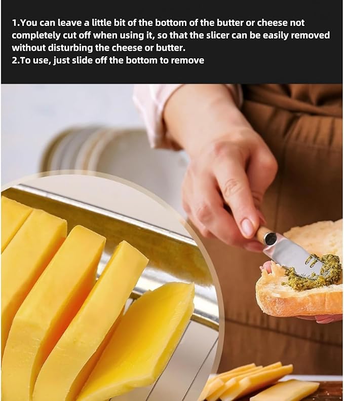 Butter & Cheese Slicer Cutter，Suitable for Block Cheese, Butter, and Soft Fruits, and Dishwasher Washable