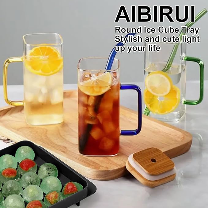 Round Ice Cube Mold,33 PCS x 1 inch Cocktails Ice Cubes,Circle Ice Cube Tray with Lid,Small Ice Ball Maker Mold Sphere Ice Mold,Round Ice Cube Trays for Drinks,Coffee