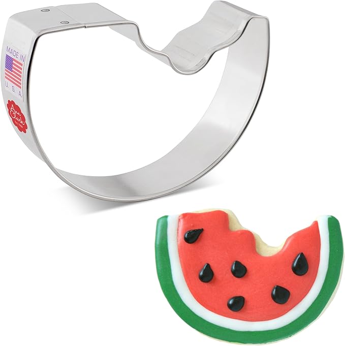 Ann Clark Watermelon Cookie Cutter, 3-3/4” Made in USA