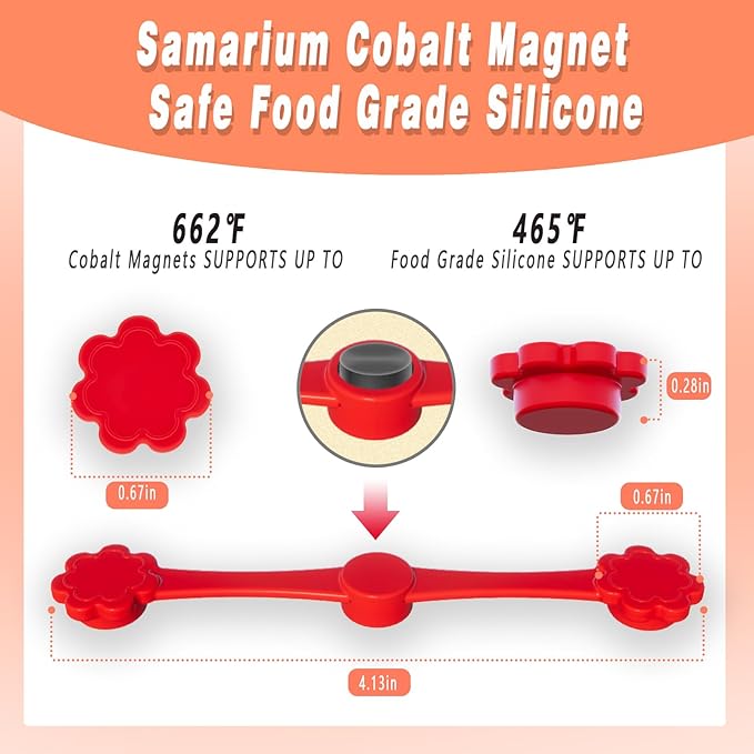 12Pcs Air Fryer Magnets For Parchment Paper,Air Fryer Liner Magnet Silicone Buckle For Holding Down Lock Liners Disposable Safely,Air fryer Accessories Locks Disposable Liners Silicone Magnetic Buckle