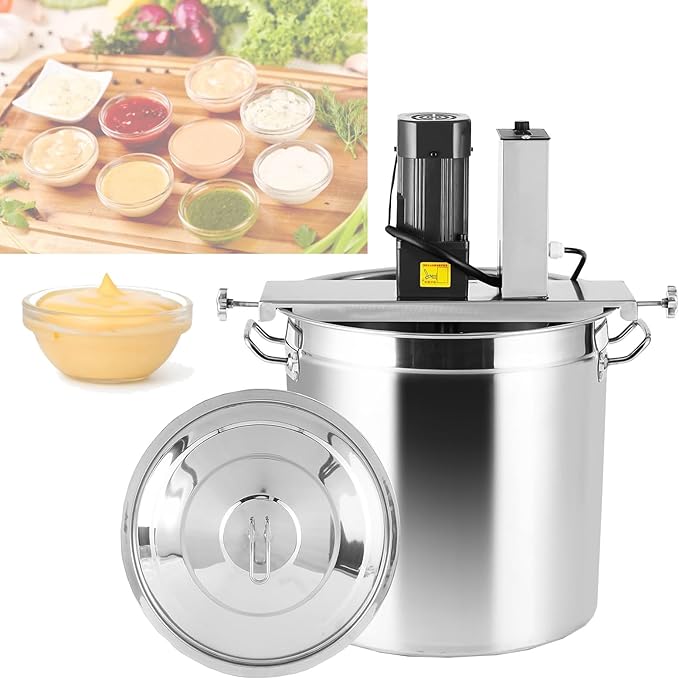 Automatic Food Mixer,Electric Pot Stirrer with Mixing Shaft and Steady Scraper,Automatic Cooking Machine for Making Jam, Sauce, Filling, Hot Pot Seasoning Bottom Soup Sauce(20L)