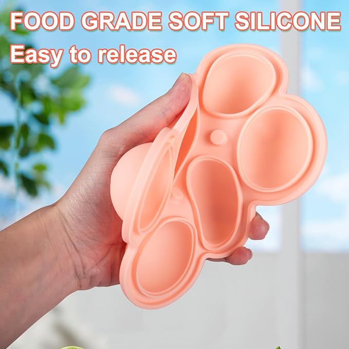 2 Pack Ice Ball Mold with Lid, 6 Grid Ice Cube Trays for Freezer BPA Free, Food Grade Silicone Ice Trays, Easy Release Ice Cubes for Gift, Date Drinks, Coffee, Whiskey, Cocktail-Pink