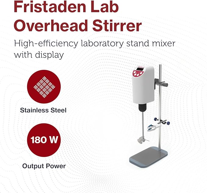 Fristaden Lab Overhead Stirrer | Digital | Most Powerful Lab Mixer In Its Class | 20 L Capacity | USA Company