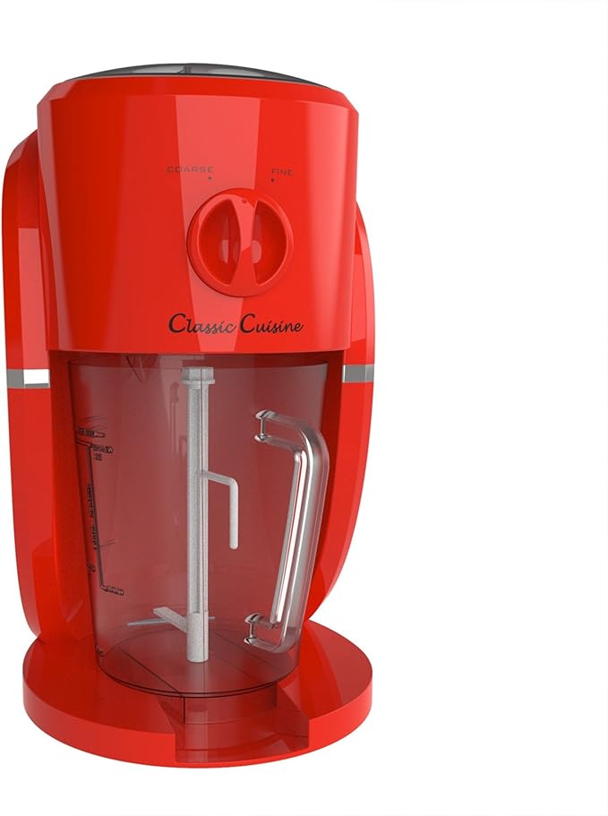 Frozen Drink Maker - Mixer and Ice Crusher Machine for Margaritas, Pina Coladas, Daiquiris, Shaved Ice Treats, or Slushies by Classic Cuisine (Red)