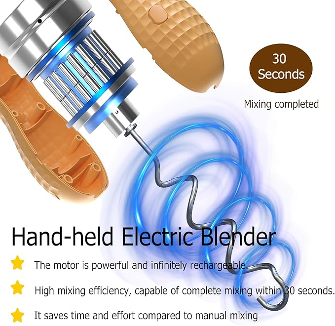 Electric Peanut Butter Stirrer, Peanut Butter Mixer Effortlessly Blend Oil and Peanut Butter, Quick and Even Mixing for Natural Peanut Butter, Almond Butter, and More. ﻿