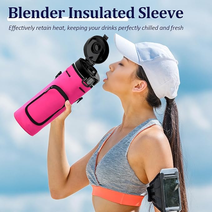 Portable Blender Carrying Case Bag for Magic Bullet Portable Blender (MBPB50100 MBPB50100W MBPB50100FP MBPB50100AK), Storage Sleeve Bag for blender with Shoulder Strap and Pocket (Red)