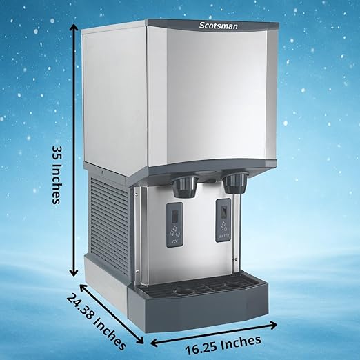 Scotsman Commercial Nugget ice Maker, Ice and Water Dispenser with Storage (HID312A-1) 260 pounds per Day