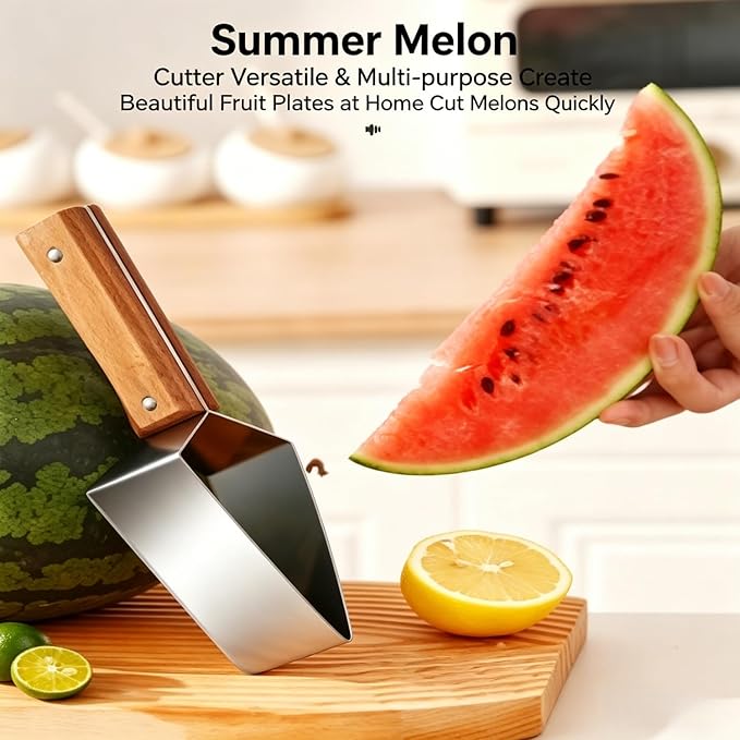 2026 New Stainless Steel Watermelon Cutter Slicer，Watermelon Cutter Slice Tool, Triangle Watermelon Cutters, Stainless Steel Multifunctional Fruit Slicing And Meat Divider (3pcs)