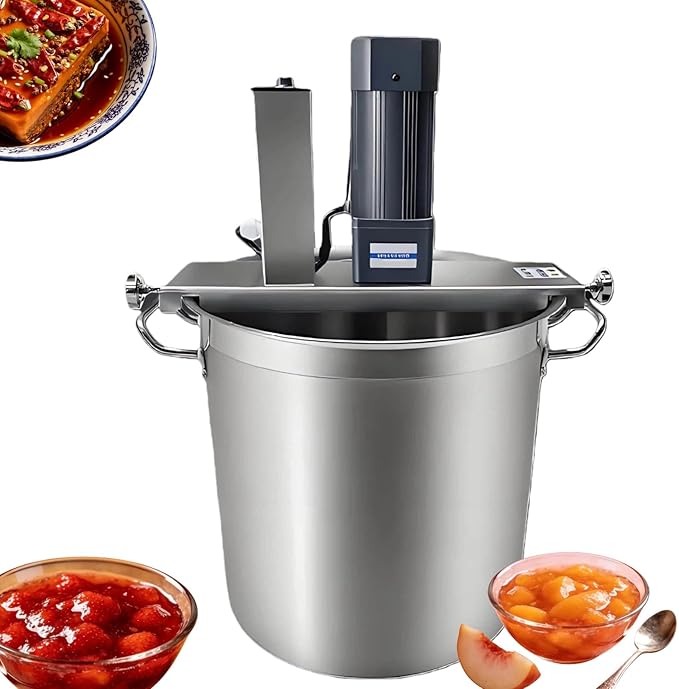 Automatic Food Mixer,Electric Pot Stirrer,Stainless Steel,Adjustable Speed Control,4-Blade Stirring Scraper,Electric Stirrer for Making Jam, Sauce(25L)