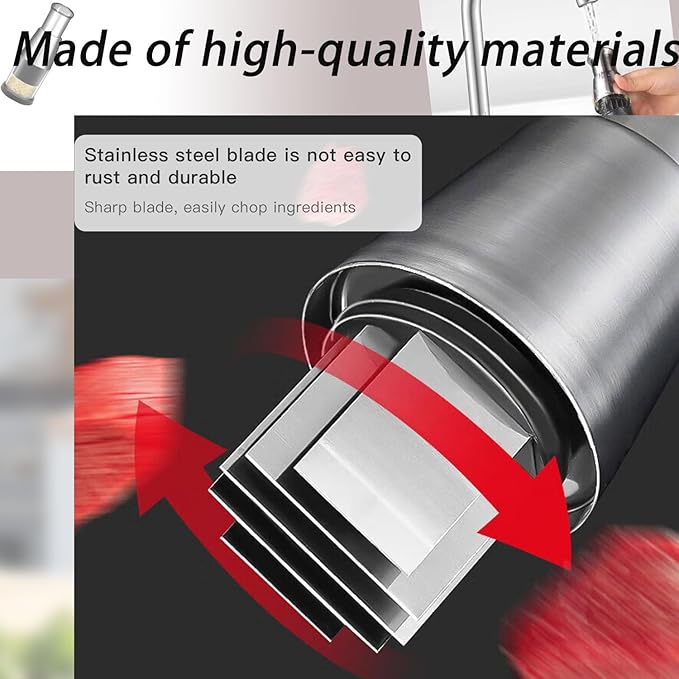 Manual Pressed Chopper, 1PCS,2025 Upgraded Compact Mini Dicer Food,Functional Manual, Stainless Steel Hand Food Chopper Garlic Press for Mincing Garlic Press Stainless Steel