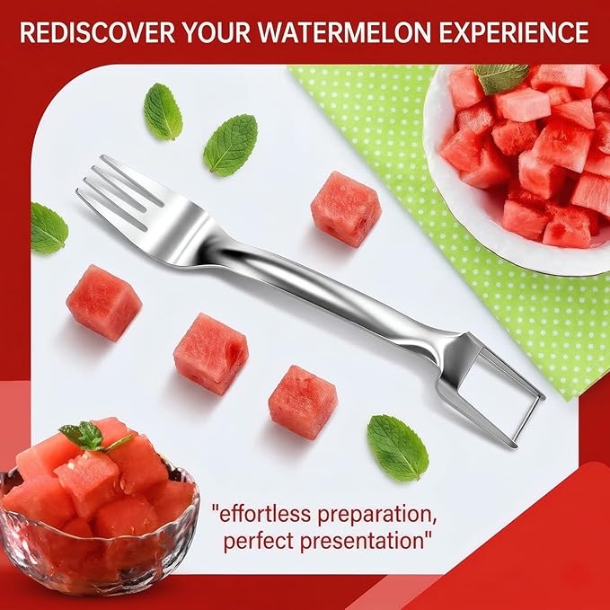2 PCS watermelon cutter,watermelon slicer cutter tool,Ergonomic Handle,fruit cutter,watermelon fork slicer cutter,fruit slicer kitchen gadget for Watermelon, Cantaloupe, Honeydew & Other Summer Fruit