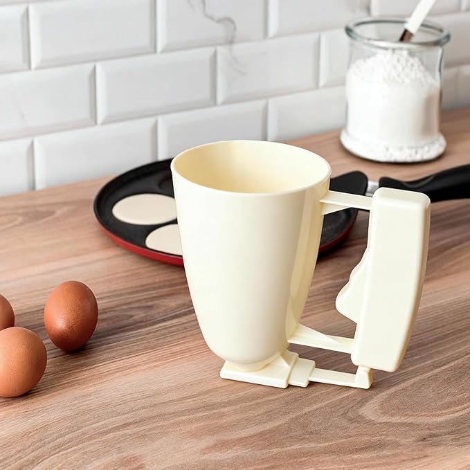 Pancake Batter Dispenser for Perfect Round Pancakes,One Press Easy Squeeze Bottle for Uniform Cookies, Churros and Muffins (1-Pack)