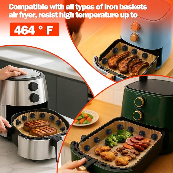 Juome Air Fryer Magnets for Parchment Paper, 9PCS Silicone Magnetic Buckle for Air Fryer Liners, Air Fryer Accessories Safely Lock Air Fryer Liner Disposable to Prevent Burning (Black)
