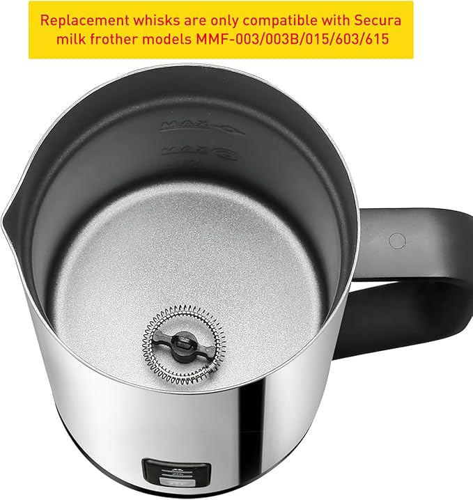 Secura Electric Milk Frother and Warmer Replacement Whisk Set Only for Models MMF-003/003B/ 015/603/615